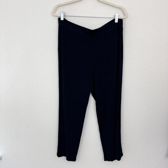 Chico's Womens Slinky Stretch Travel Pants Size XL Petite Minimal Dressy Black - Picture 1 of 5